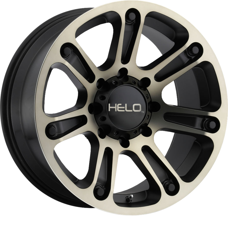 Helo 20x9 HE904 Satin Black Machined w/ Dark Tint -12mm