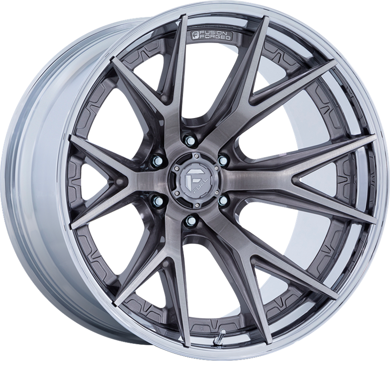 Fuel 20x9 FC402 Catalyst Platinum w/ Chrome Lip +20mm