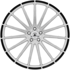 Asanti 20x8.5 ABL-14 Polaris Brushed Silver w/ Carbon Fiber Insert +45mm