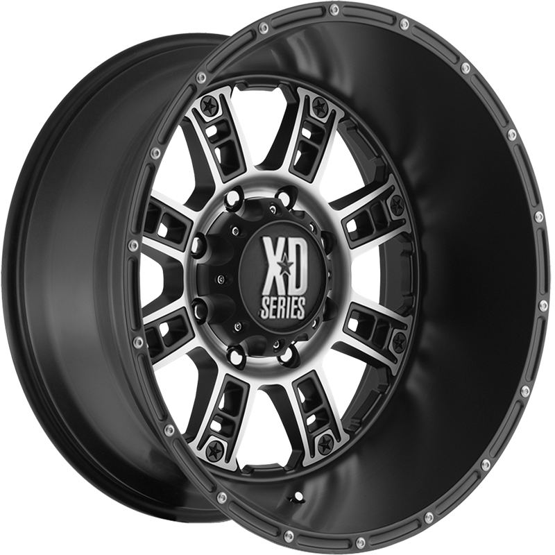 XD 18x9 XD809 Riot Matte Black Machined +18mm