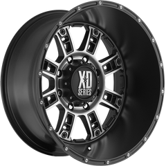 XD 18x9 XD809 Riot Matte Black Machined +18mm