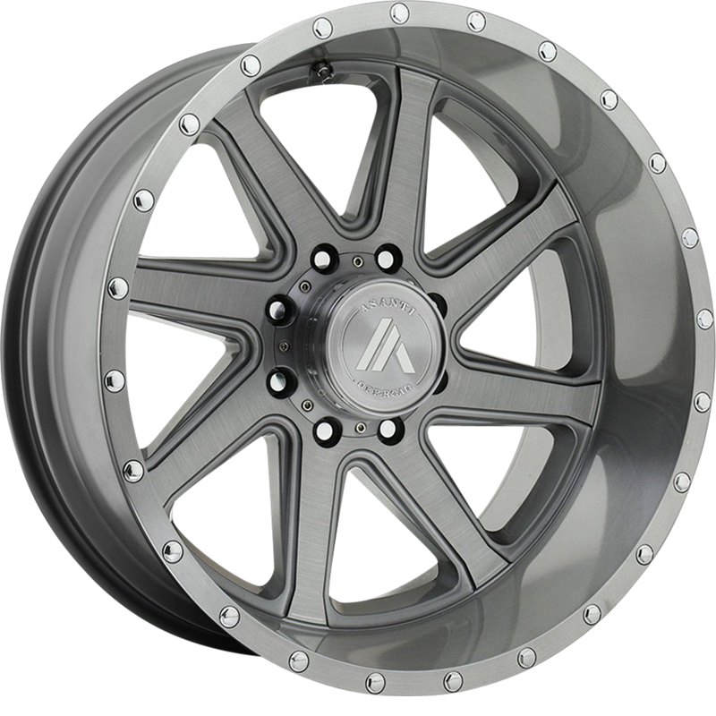 Asanti 20x10 AB814 Windmill Brushed Titanium -20mm