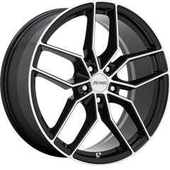 Petrol 18x8 P5C Gloss Black w/ Machined Face +35mm