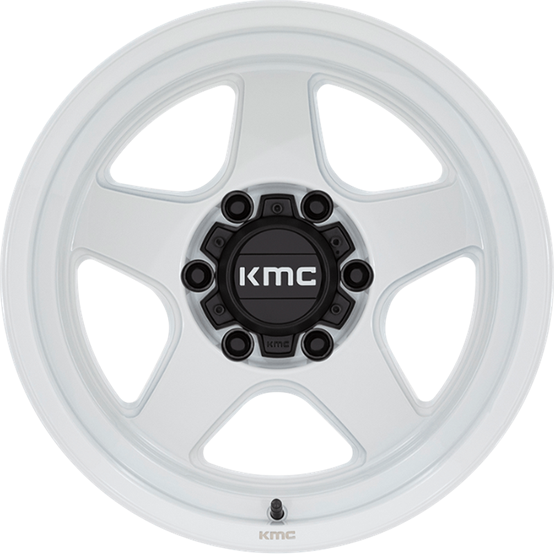 KMC 17x8.5 KM728 Lobo Gloss White +18mm