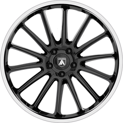 Asanti 20x10.5 ABL-24 Beta Gloss Black w/ Chrome Lip +45mm