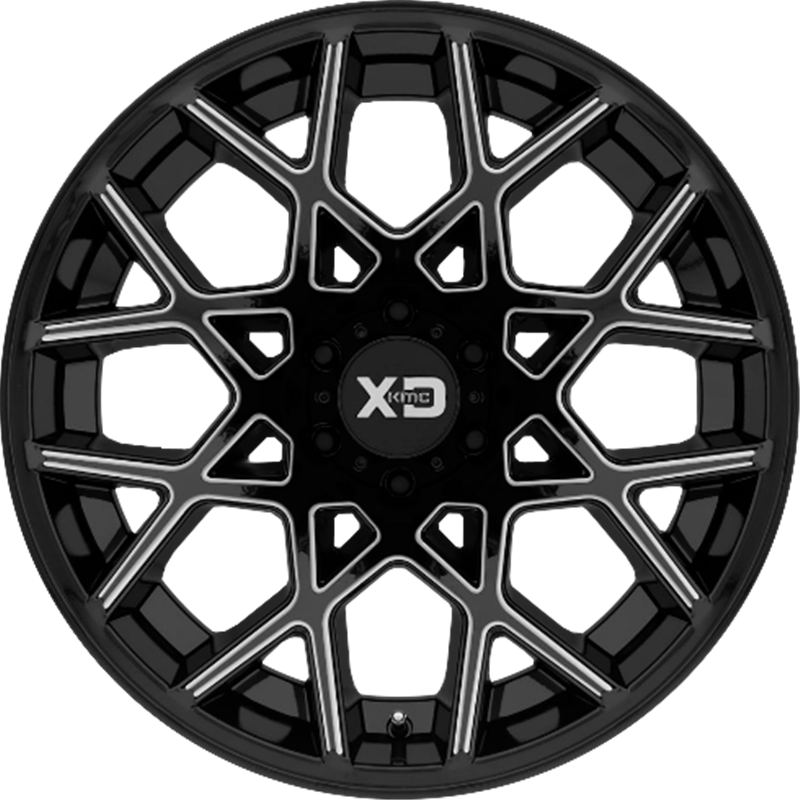 XD 20x10 XD831 Chopstix Gloss Black Milled -24mm