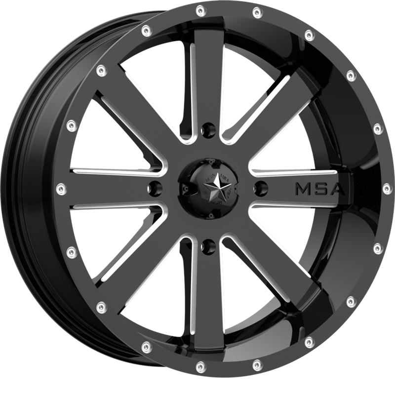 MSA Offroad Wheels 20x7 M34 Flash Gloss Black Milled +0mm