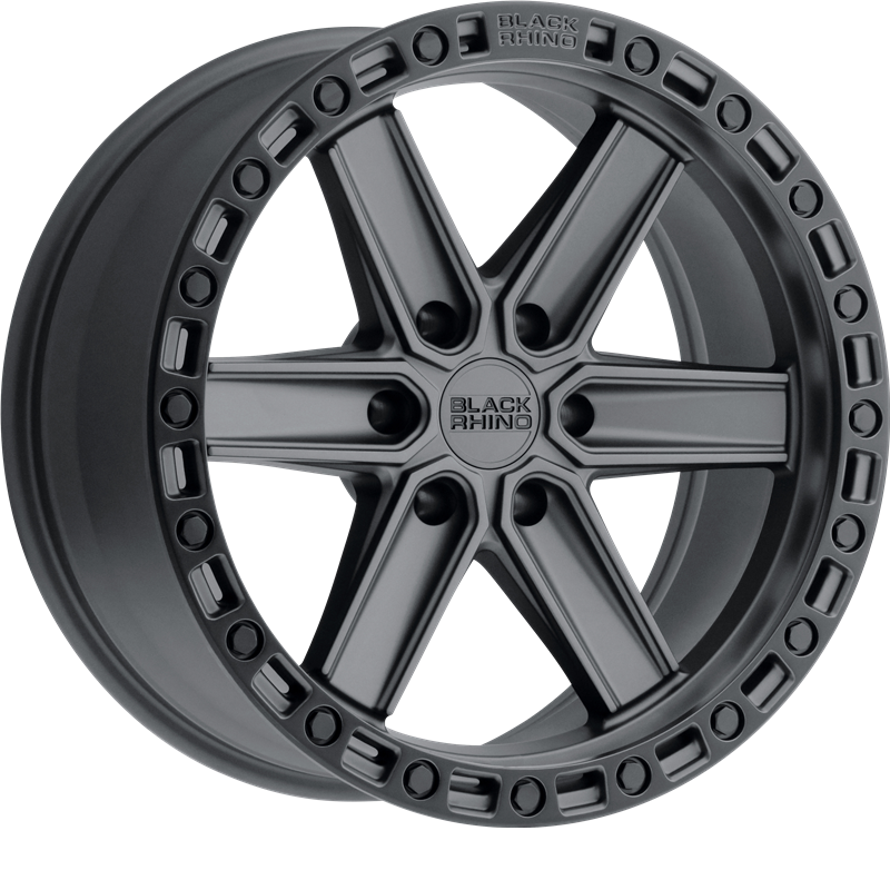 Black Rhino 17x9 Henderson Gunblack w/ Black Lip Edge and Black Bolts -12mm