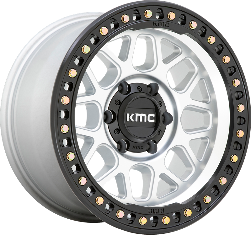 KMC 17x9 KM549 GRS Machined w/ Satin Black Lip -12mm