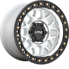 KMC 17x9 KM549 GRS Machined w/ Satin Black Lip -12mm