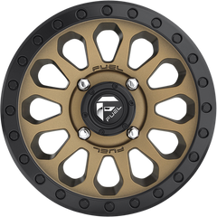 Fuel UTV 15x7 D600 Vector Matte Bronze w/ Black Ring +13mm