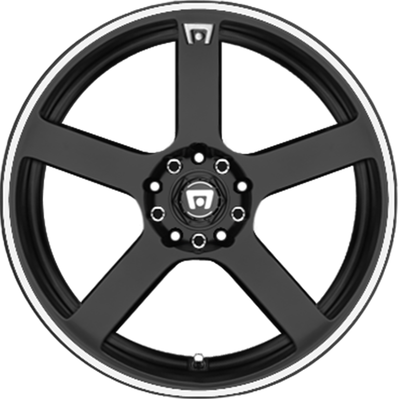 Motegi Racing 17x7 MR116 FS5 Gloss Black w/ Machined Flange +40mm