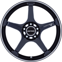 Motegi Racing 18x9.5 MR159 Battle V Obsidian Blue w/ Machined Lip Stripe +15mm
