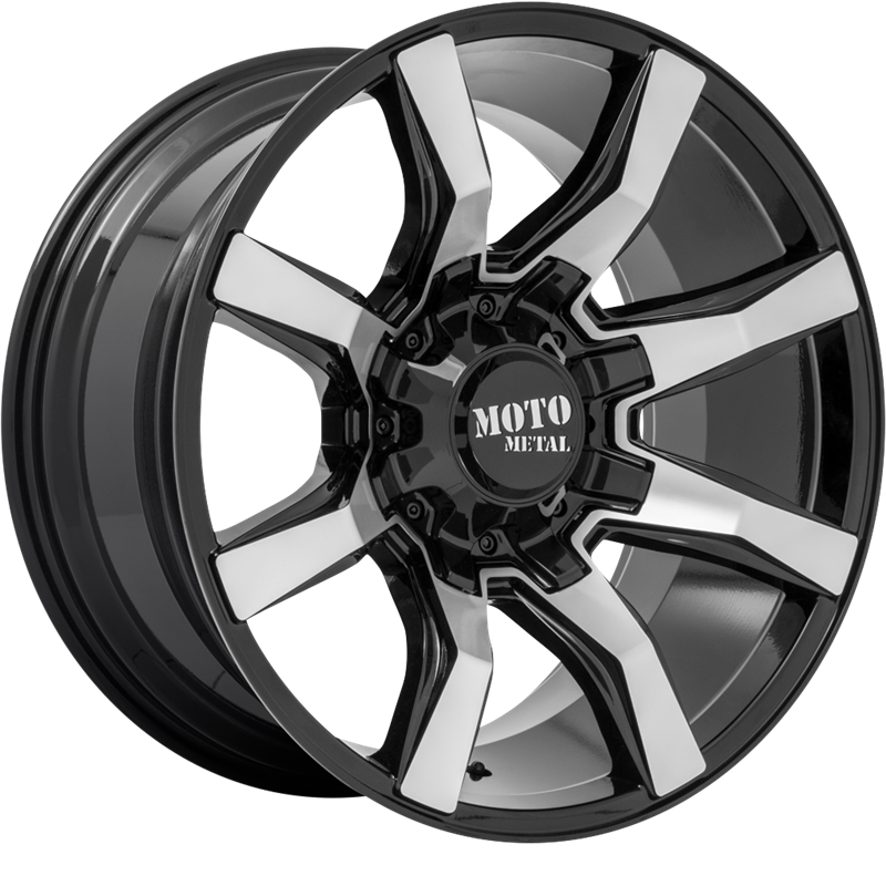 Moto Metal 20x10 MO804 Spider Gloss Black Machined +12mm