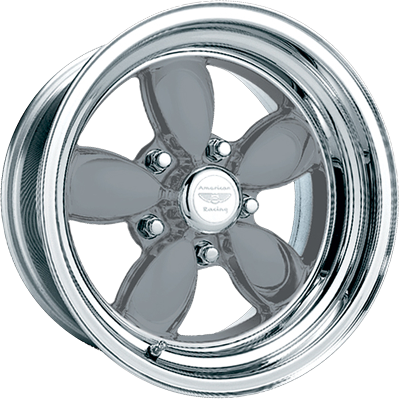 American Racing 15x7 VN402 Classic 200S Two-Piece Vintage Silver Center w/ Polished Barrel -6mm