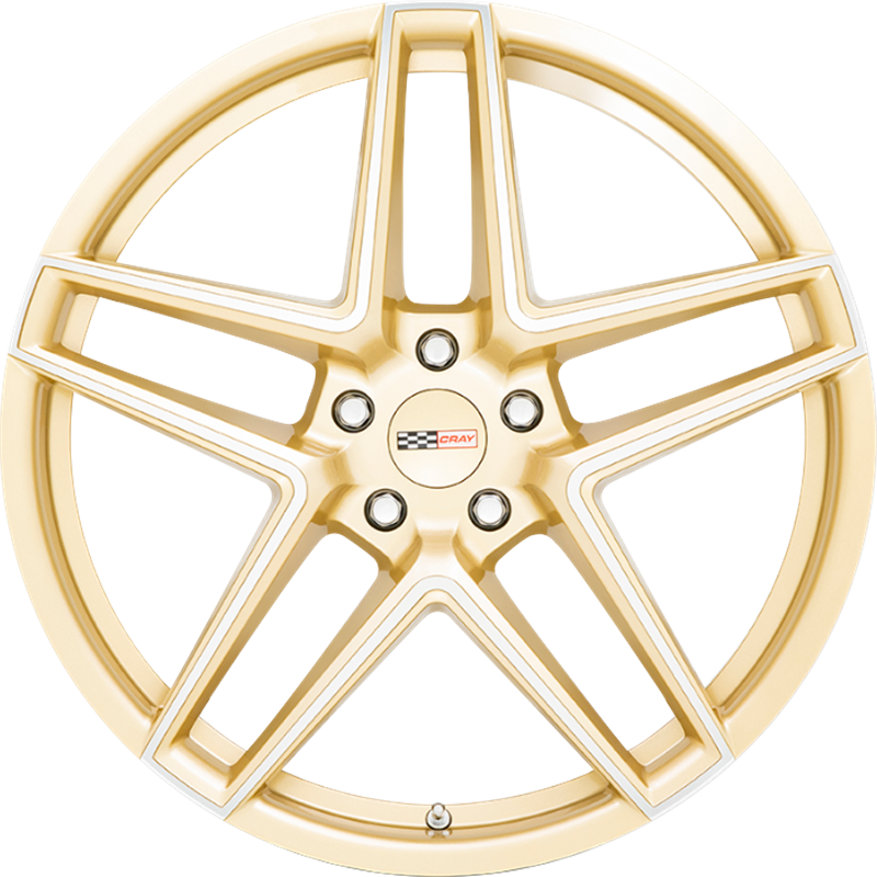 Cray 20x9 Panthera Gloss Gold w/ Mirror Cut Face +38mm