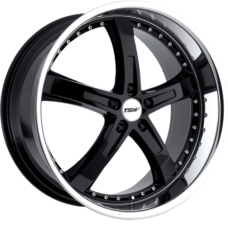 TSW 18x9.5 Jarama Gloss Black w/ Mirror Cut Lip +20mm