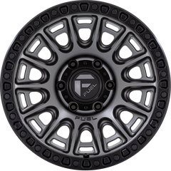 Fuel 17x8.5 D835 Cycle Matte Gunmetal w/ Black Bead Ring +25mm