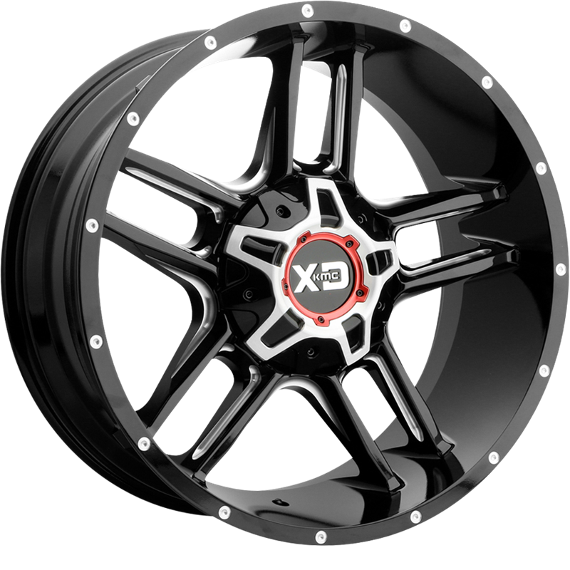 XD 20x9 XD839 Clamp Gloss Black Milled +18mm