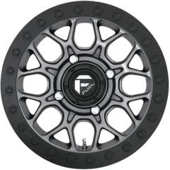 Fuel UTV 15x7 D919 Tech Beadlock Matte Gunmetal w/ Black Bead Ring +38mm