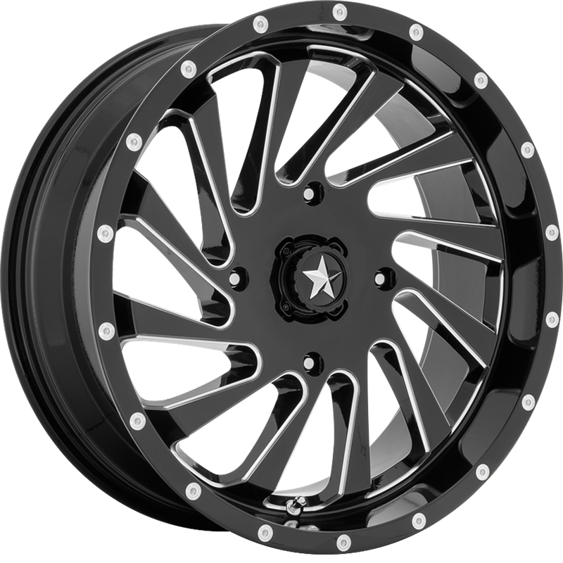 MSA Offroad Wheels 20x7 M46 Blade Gloss Black Milled +0mm