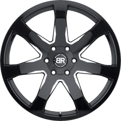 Black Rhino 20x8.5 Mozambique Gloss Black w/ Milled Spokes +30mm