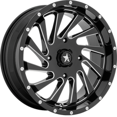 MSA Offroad Wheels 20x7 M46 Blade Gloss Black Milled +0mm