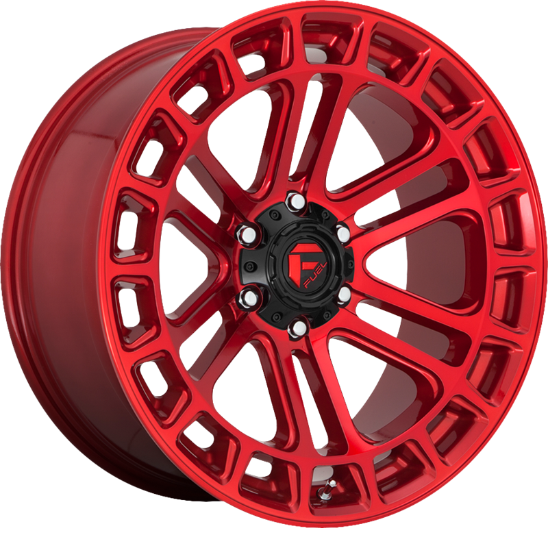 Fuel 20x9 D719 Heater Candy Red Machined +1mm