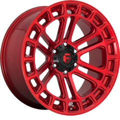 Fuel 20x9 D719 Heater Candy Red Machined +1mm