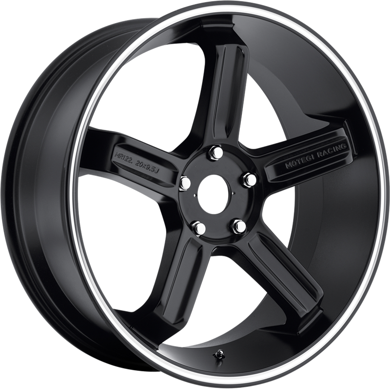 Motegi Racing 20x9.5 MR122 Satin Black w/ Machined Stripe +35mm