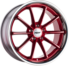 TSW 18x8.5 Sweep Candy Red w/ Stainless Lip +40mm