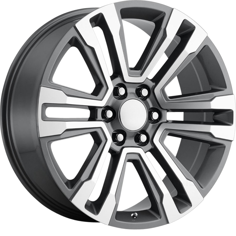 Performance Replicas 20x9 PR182 Gunmetal w/ Machined Face +24mm