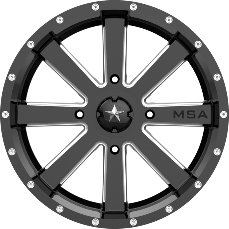 MSA Offroad Wheels 18x7 M34 Flash Gloss Black Milled +0mm