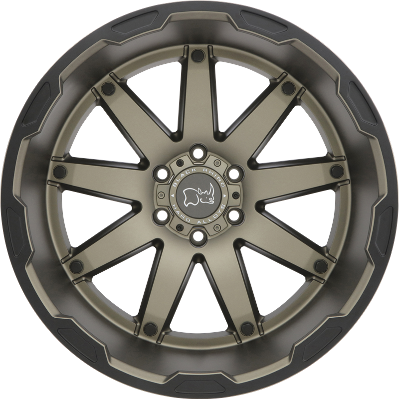 Black Rhino 18x9.5 Oceano Matte Bronze w/ Black Lip Edge -18mm