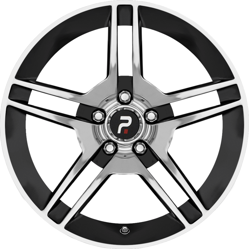 Performance Replicas 18x10 PR101 Gloss Black Machined +24mm