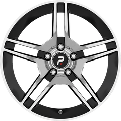 Performance Replicas 18x10 PR101 Gloss Black Machined +24mm