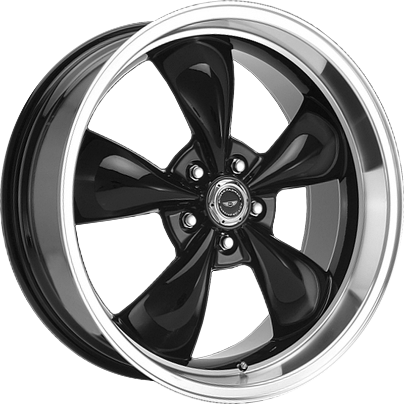 American Racing 17x9 AR105 Torq Thrust M Gloss Black w/ Machined Lip +24mm