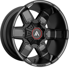 Asanti 20x10 AB811 Warthog Satin Black Milled -24mm