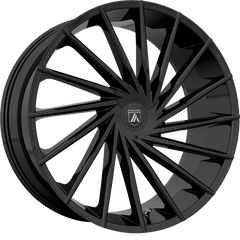 Asanti 20x8.5 ABL-18 Matar Gloss Black +15mm