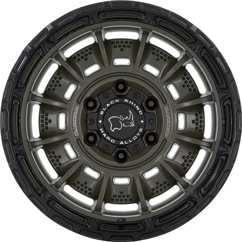 Black Rhino 17x9 Legion Olive Drab Green w/ Black Lip -12mm