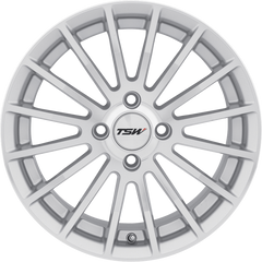 TSW 17x8 Mallory Silver w/ Mirror Cut Face +32mm