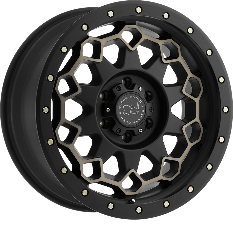 Black Rhino 20x9 Diamante Matte Black w/ Machined Face and Dark Matte Tint +0mm