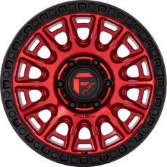 Fuel 17x8.5 D834 Cycle Candy Red w/ Black Ring +25mm