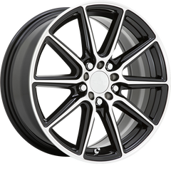 Ruff 17x7.5 Throttle Gloss Black w/ Machined Face +38mm