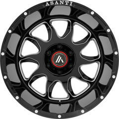 Asanti 20x12 AB810 Ballistic Gloss Black Milled -44mm