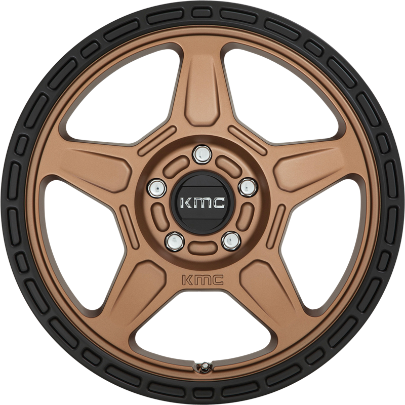 KMC 17x8 KM721 Alpine Matte Bronze w/ Black Lip +38mm