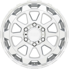 Black Rhino 18x9 Rotor Gloss Silver w/ Mirror Cut Face +12mm