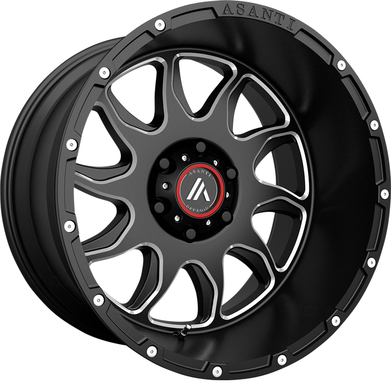 Asanti 20x12 AB810 Ballistic Gloss Black Milled -44mm