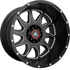 Asanti 20x12 AB810 Ballistic Gloss Black Milled -44mm