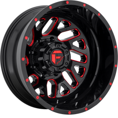 Fuel 20x8.25 D656 Triton Dually Gloss Black w/ Candy Red +105mm